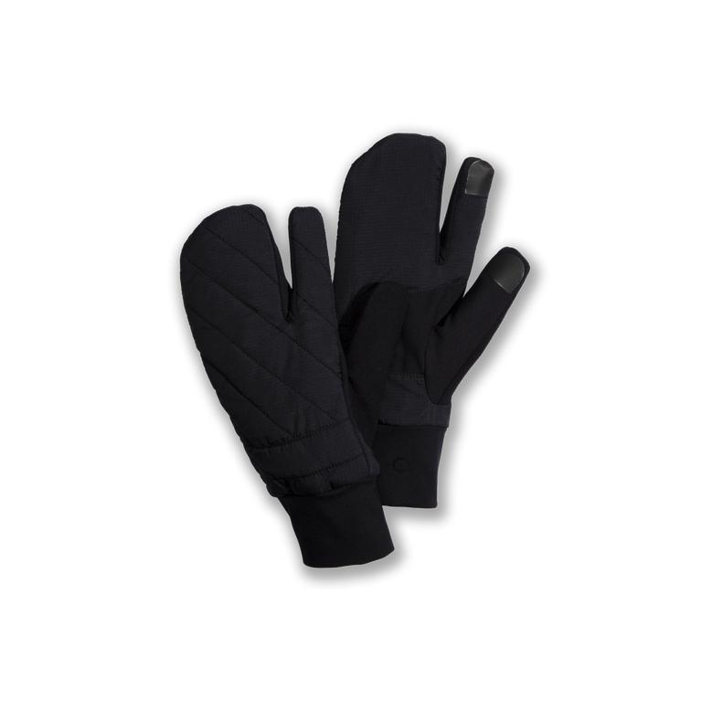 Brooks Women's SHIELD LOBSTER Running Gloves - Black - Canada (CUENR-3960)